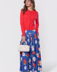 Tansy Skirt (Blue Flower) - Skirt - Yakira Bella