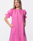 Taya Dress 37" (Pink) - Dress - Yakira Bella