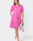 Taya Dress 41" (Pink) - Dress - Yakira Bella