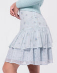 Tessa Skirt (Blue Flower) - Skirt - Yakira Bella