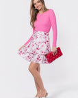 Tessa Skirt (Pink/White) - Skirt - Yakira Bella