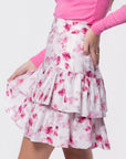 Tessa Skirt (Pink/White) - Skirt - Yakira Bella