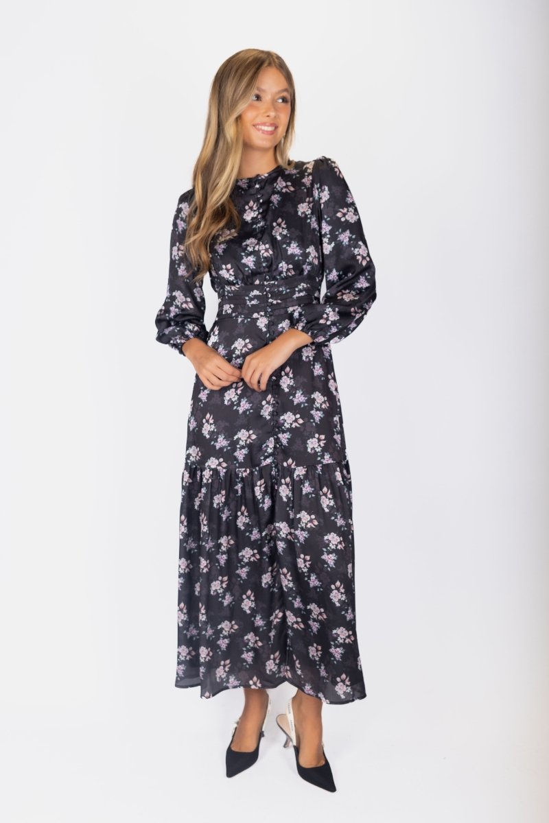 Valentina Dress (Black Ground) - Dress - Yakira Bella