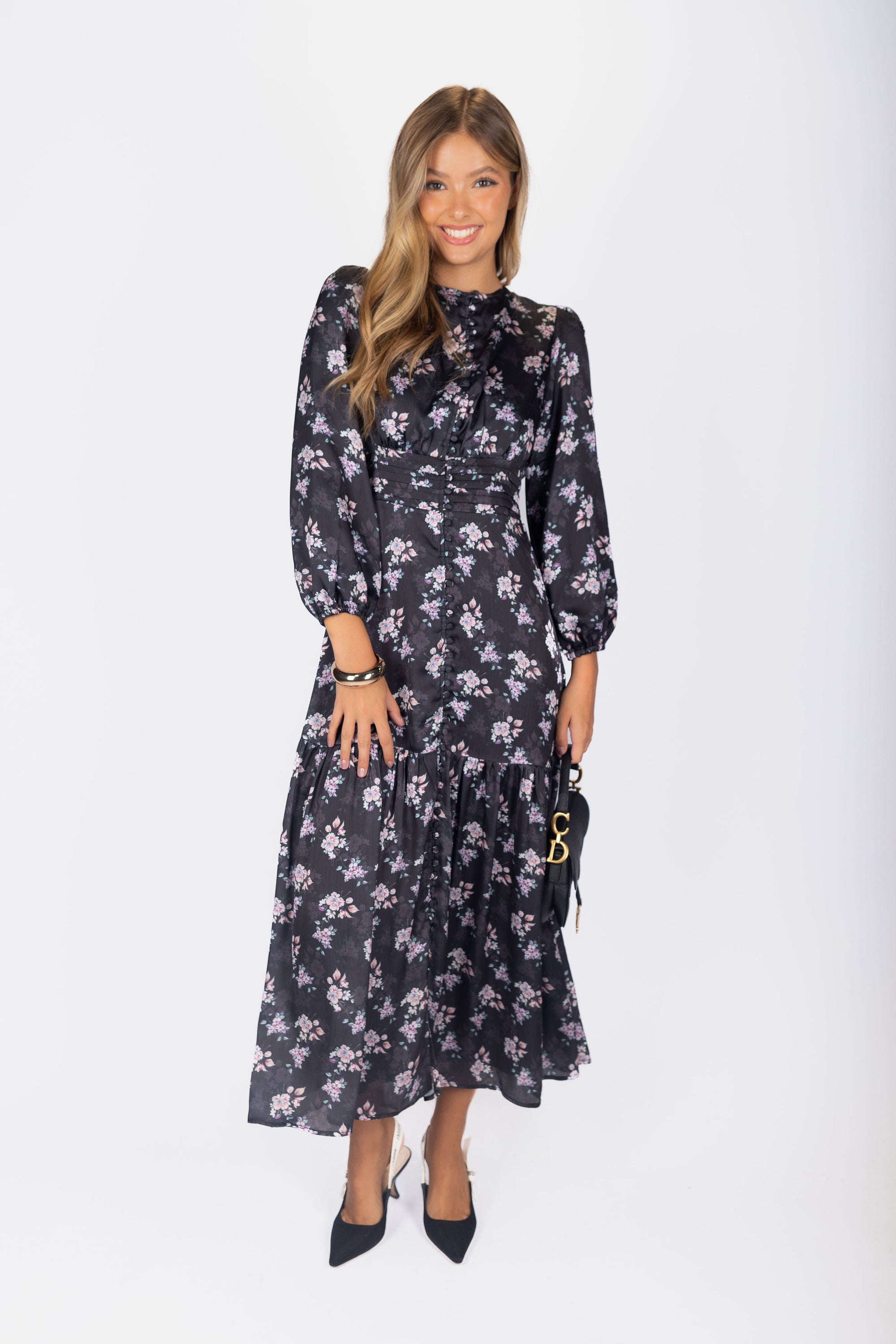 Valentina Dress (Black Ground) - Dress - Yakira Bella