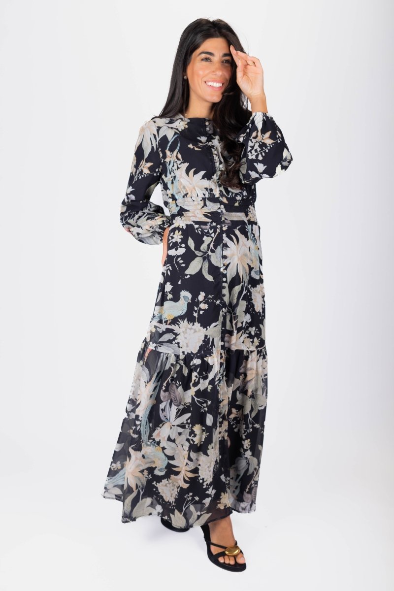 Valentina Dress (Black Pattern) - Dress - Yakira Bella