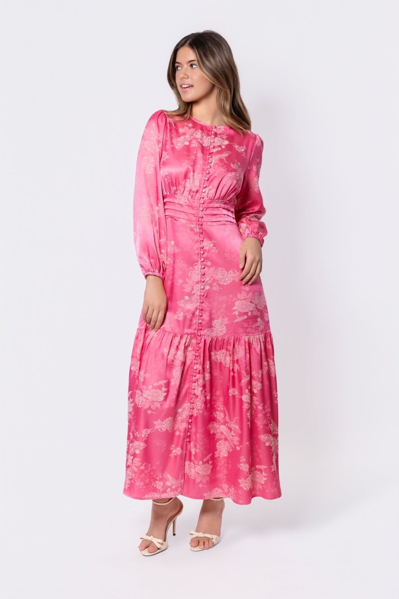 coral peach maxi dress Valentina Dress (Coral Peach) L