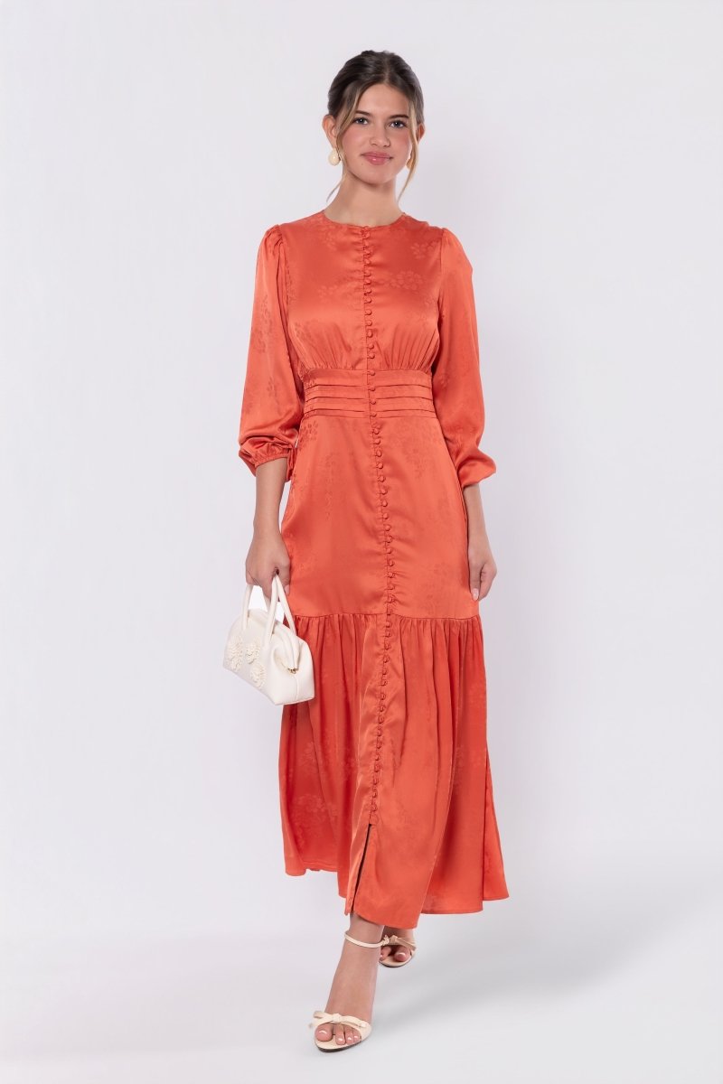 gabrielle ruffled mini dress orange Valentina Dress (Orange) M