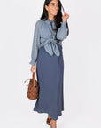 VEDA DRESS (BLUE) - Dress - Yakira Bella