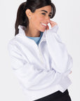 WARM UP SWEATSHIRT (WHITE) - Top - Yakira Bella