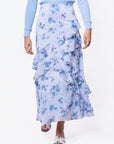 Zella Skirt (Blue Flower) - Skirt - Yakira Bella