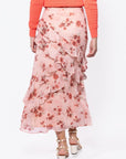 Zella Skirt (Peach Flower) - Skirt - Yakira Bella