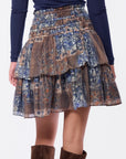 Zena Skirt 20" (Brown Blue) - Skirt - Yakira Bella