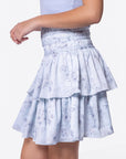 Zena Skirt 20" (Light Blue Flower) - Skirt - Yakira Bella