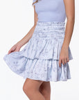 Zena Skirt 20" (Light Blue Flower) - Skirt - Yakira Bella