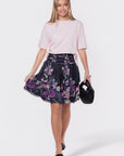 Zena Skirt 23" (Black/Purple) - Skirt - Yakira Bella