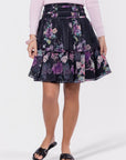 Zena Skirt 23" (Black/Purple) - Skirt - Yakira Bella