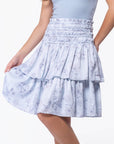 Zena Skirt 23" (Light Blue Flower) - Skirt - Yakira Bella