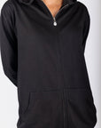 Zip - Up Cardigan (Black) - Top - Yakira Bella