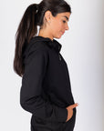 Zip - Up Cardigan (Black) - Top - Yakira Bella