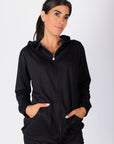 Zip - Up Cardigan (Black) - Top - Yakira Bella