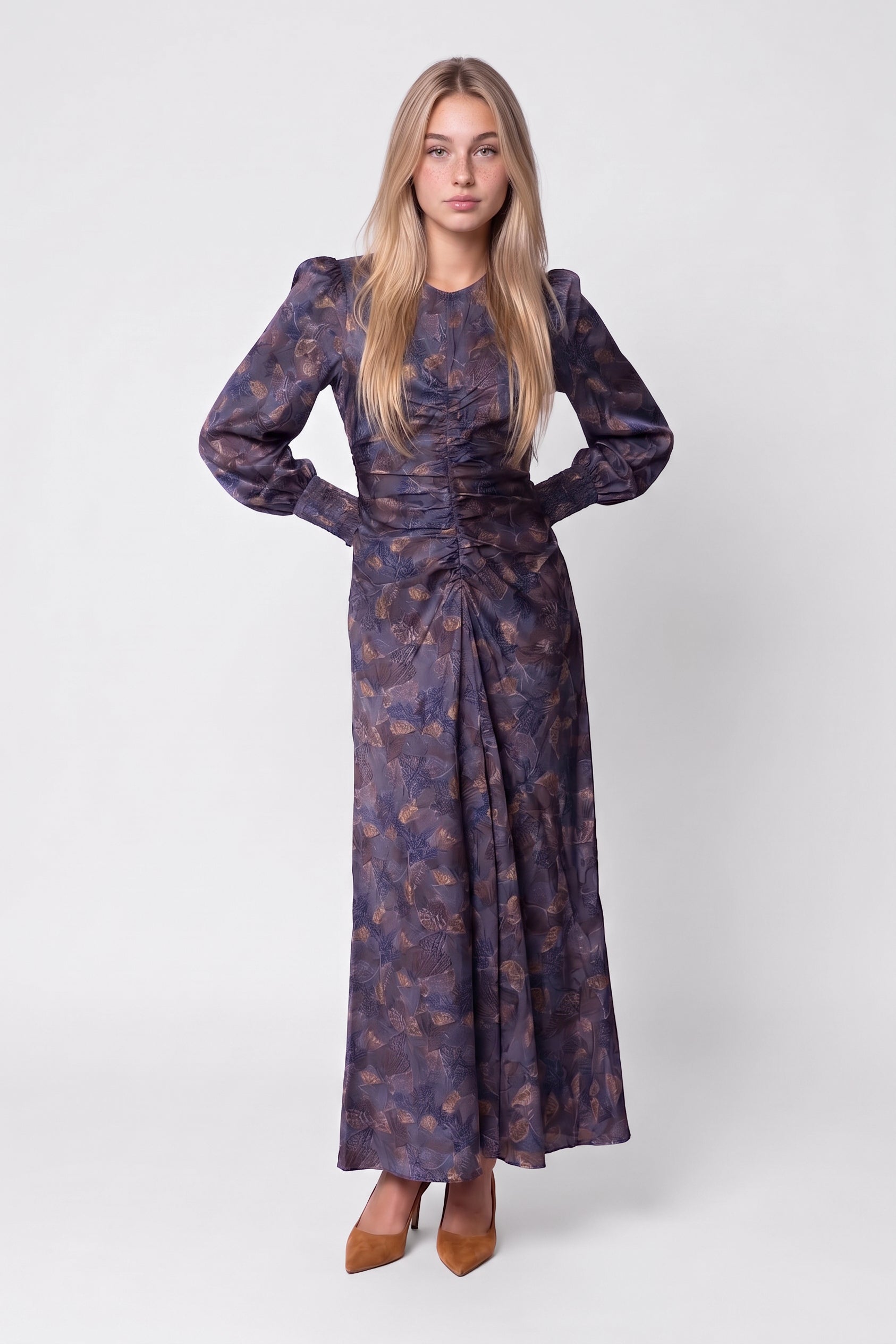 Audrey Dress Long Sleeve (Purple Multi)