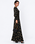 Layla Dress (Black Flower)