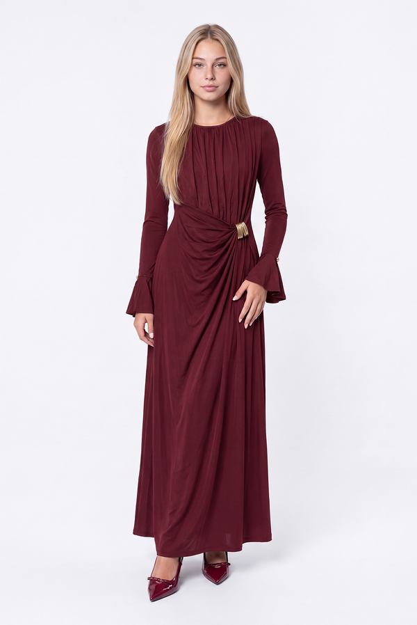 Paolina Dress (Burgundy)
