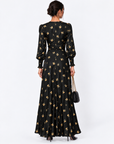 Layla Dress (Black Flower)