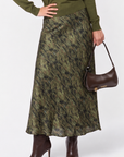 Elenia Skirt (Dark Green Pattern)