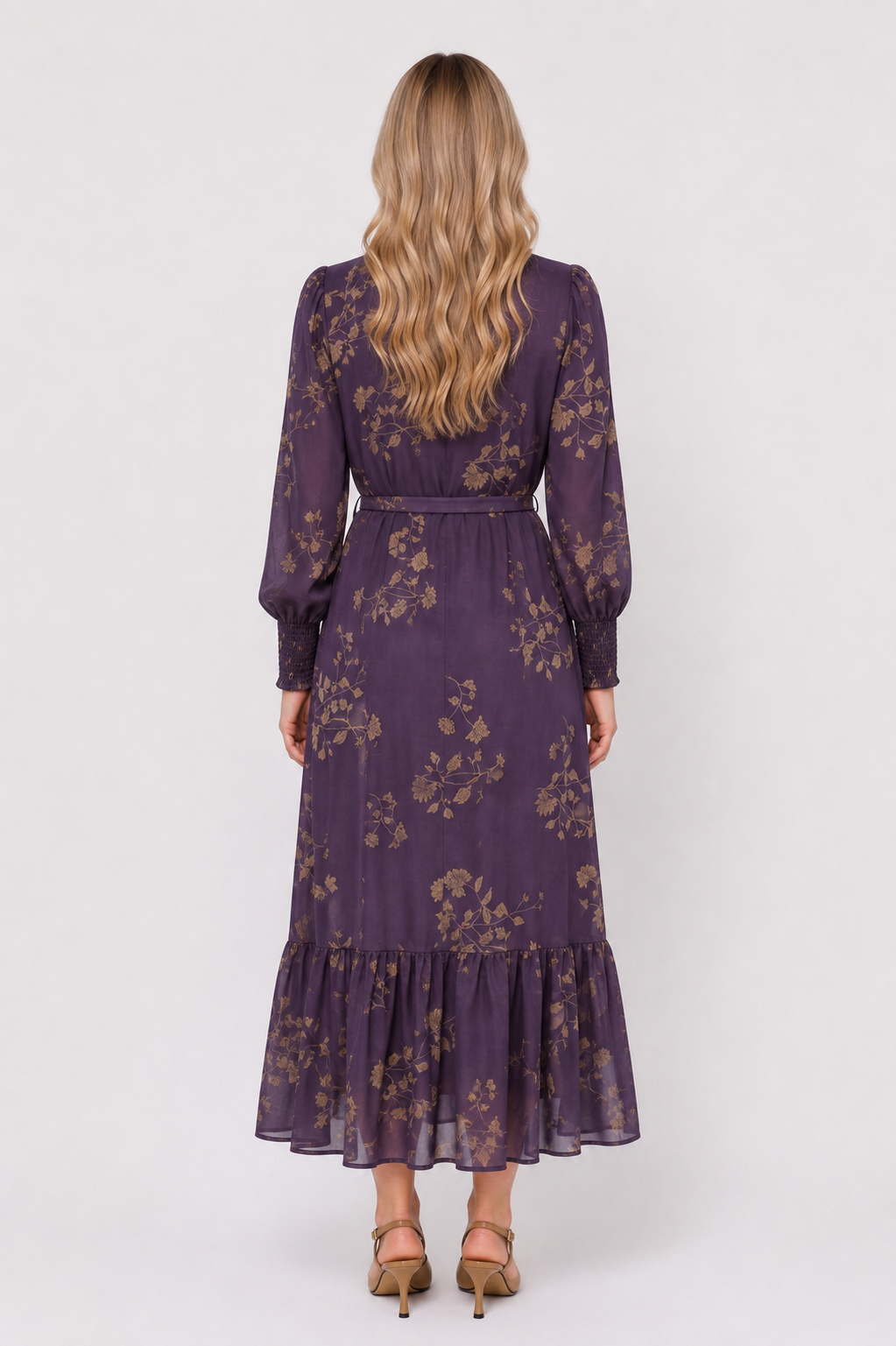 Evelyn Dress (Purple Khaki)