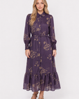 Evelyn Dress (Purple Khaki)