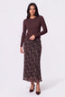 Elenia Skirt (Dark Brown Pattern)