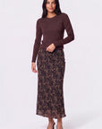 Elenia Skirt (Dark Brown Pattern)