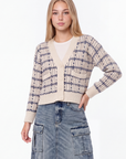 Miro Cardigan (White Blue)