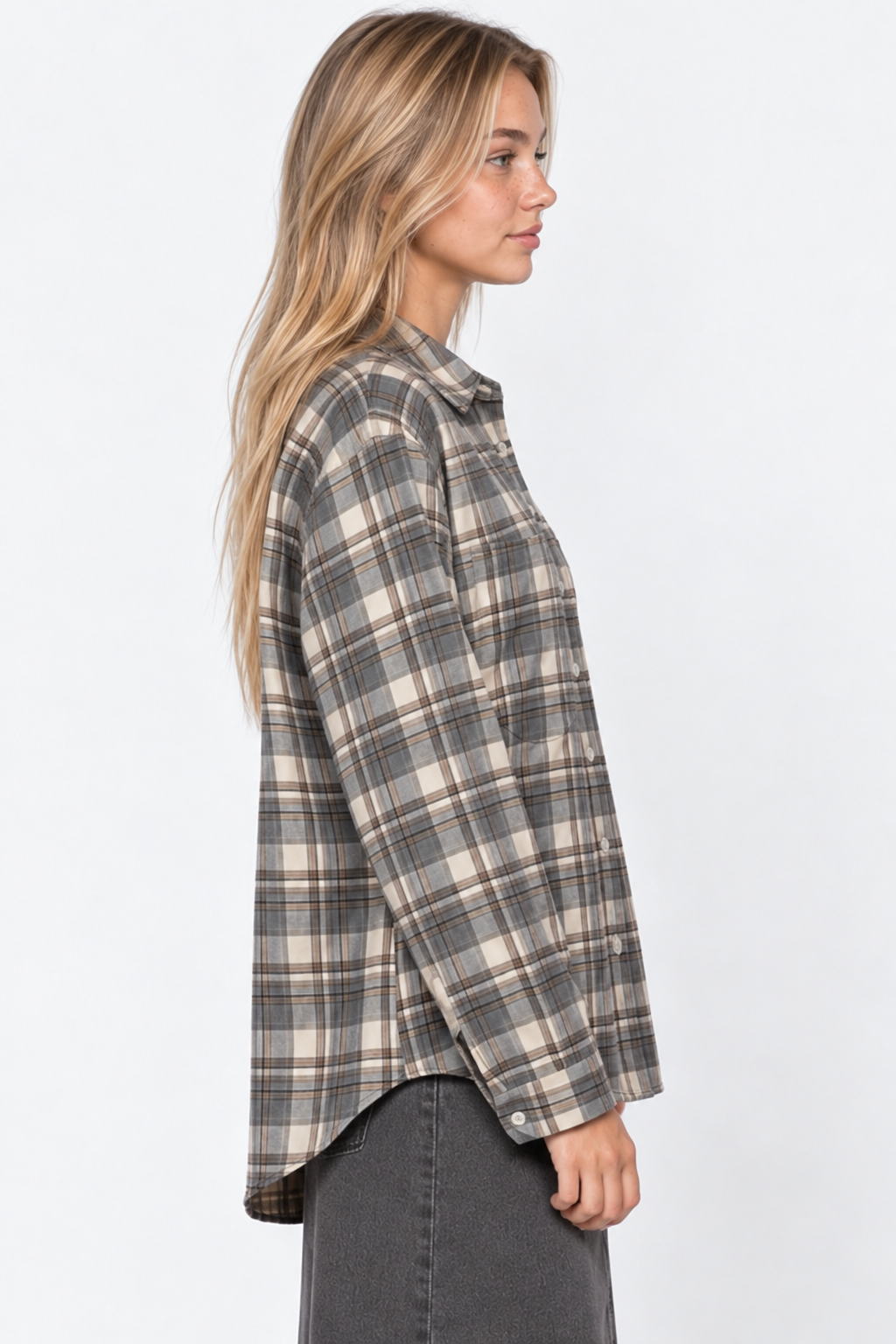 Mel Top (Brown Plaid)