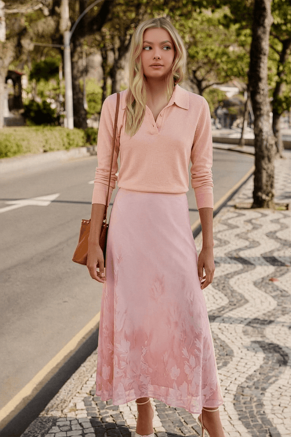 Lisa Skirt (Light Pink Flower)