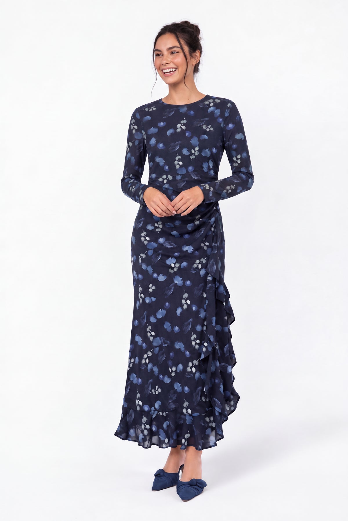 Stacey Dress (Blue Pattern)