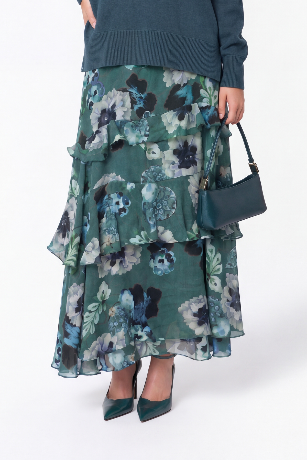 Leydis Skirt (Green Purple)