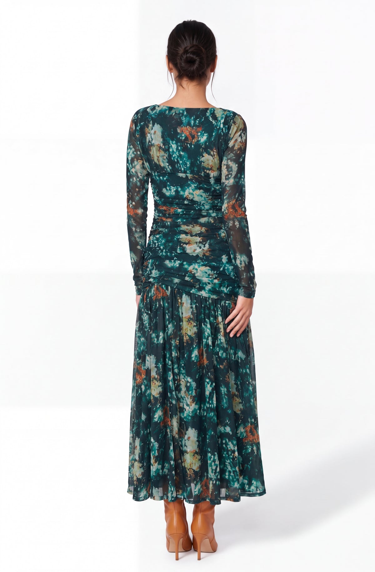 Angelina Dress (Green Pattern)