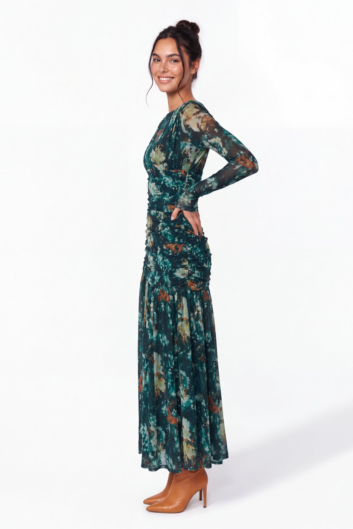Angelina Dress (Green Pattern)