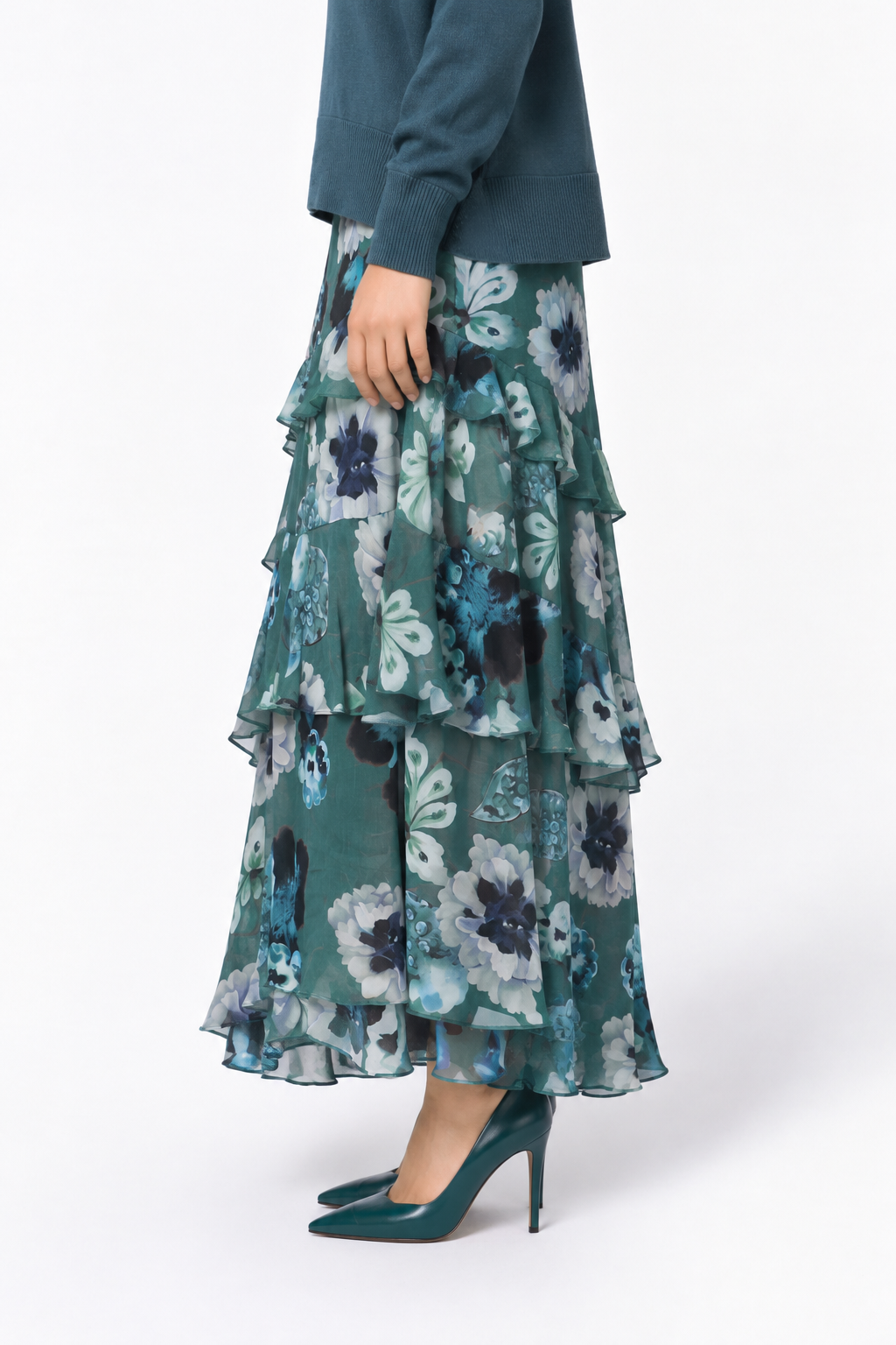 Leydis Skirt (Green Purple)