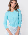 3/4 Sleeve Knit Cardigan (Mint) - Top - Yakira Bella