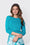 3/4 Sleeve Knit Cardigan (Teal Green) - Top - Yakira Bella