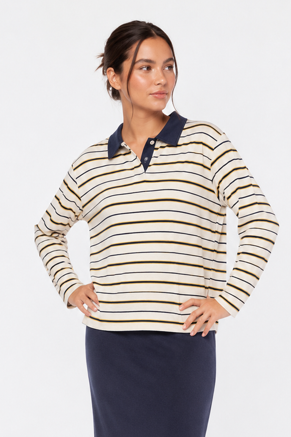 Bennie Top (Ivory Navy)