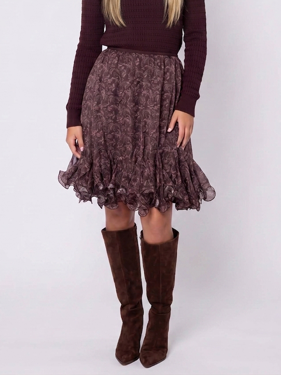 Sandy Skirt 23" (Burgundy Pattern)