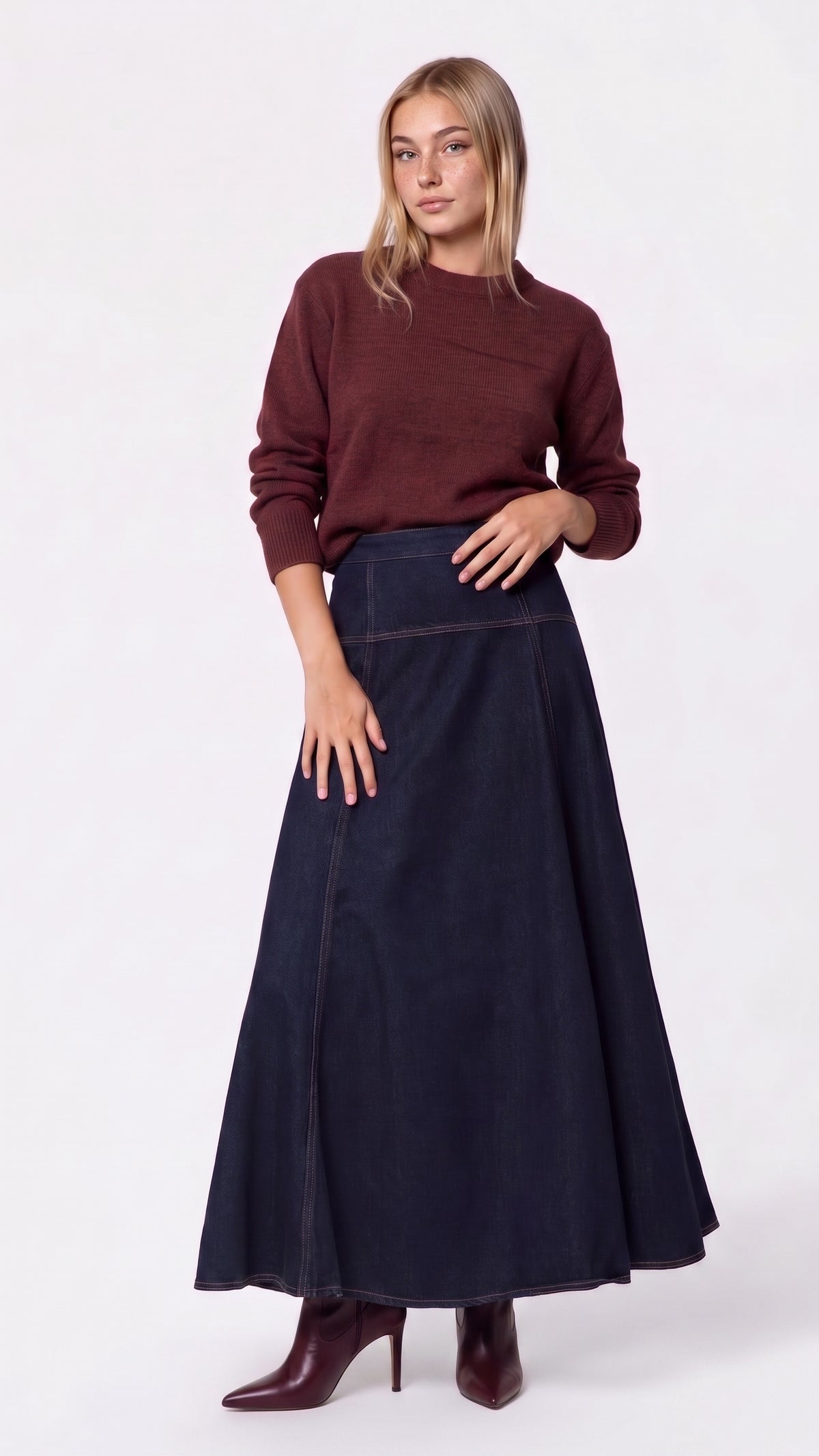 Oversized Sweater (Burgundy)