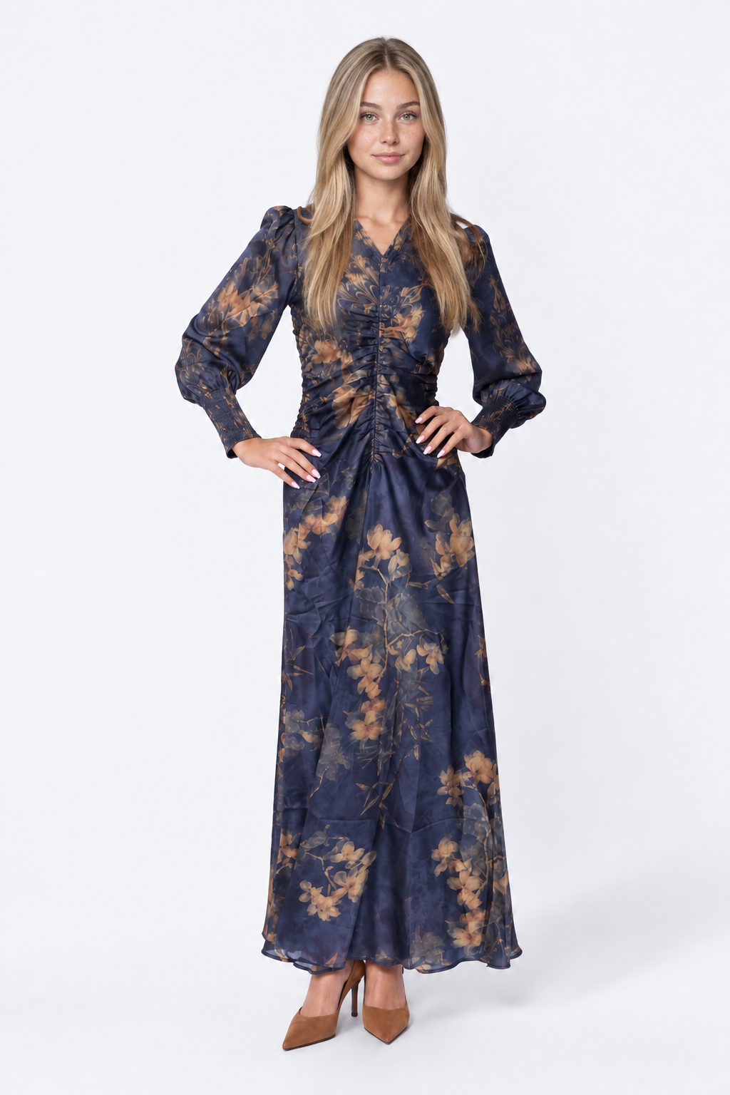 Layla Dress (Purple Flower)