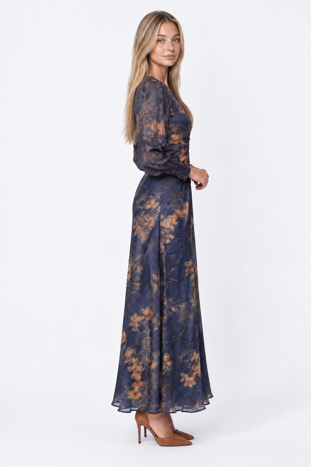 Layla Dress (Purple Flower)