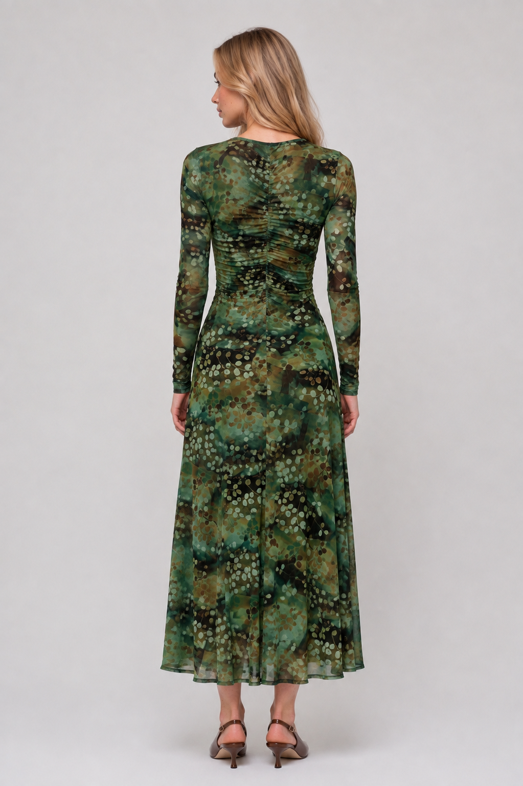 Mariella Dress (Brown Green)