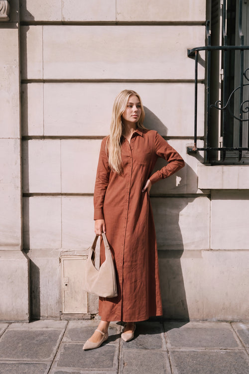 Freda Dress (Rust)